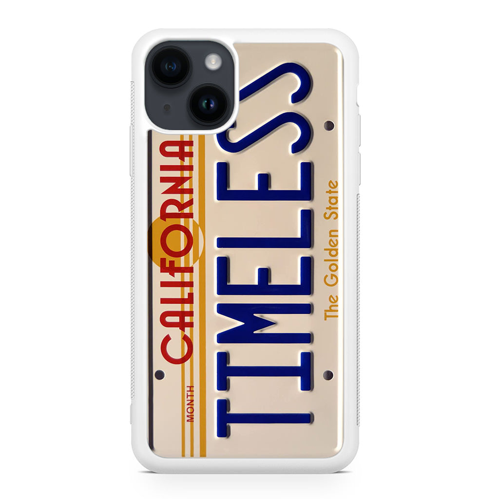 Back to the Future License Plate Timeless iPhone 14 / 14 Plus Case