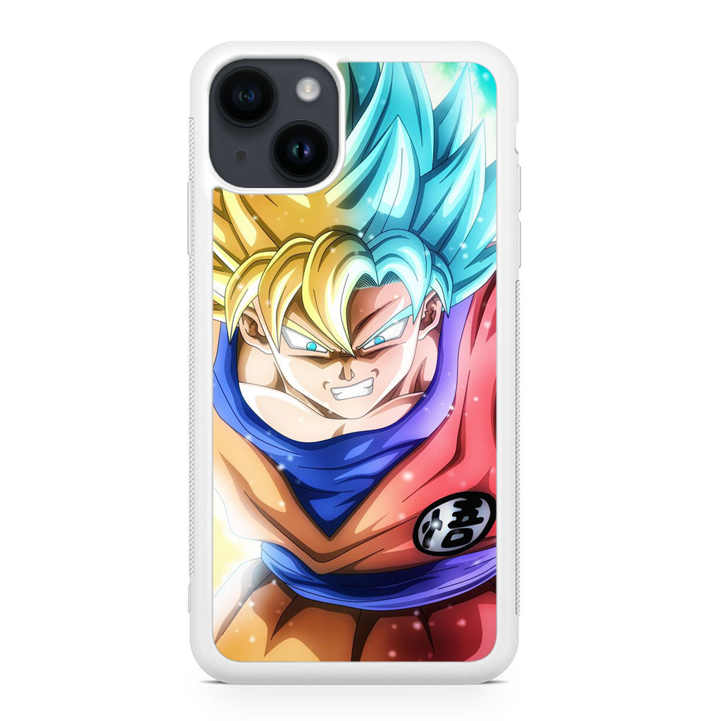 Goku SSJ 1 to SSJ Blue iPhone 14 / 14 Plus Case