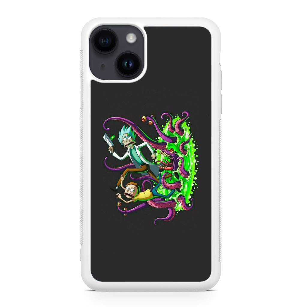 Rick And Morty Pass Through The Portal iPhone 14 / 14 Plus Case