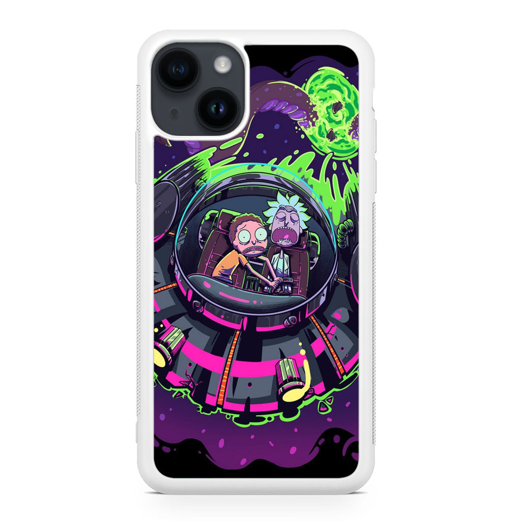 Rick And Morty Spaceship iPhone 15 / 15 Plus Case