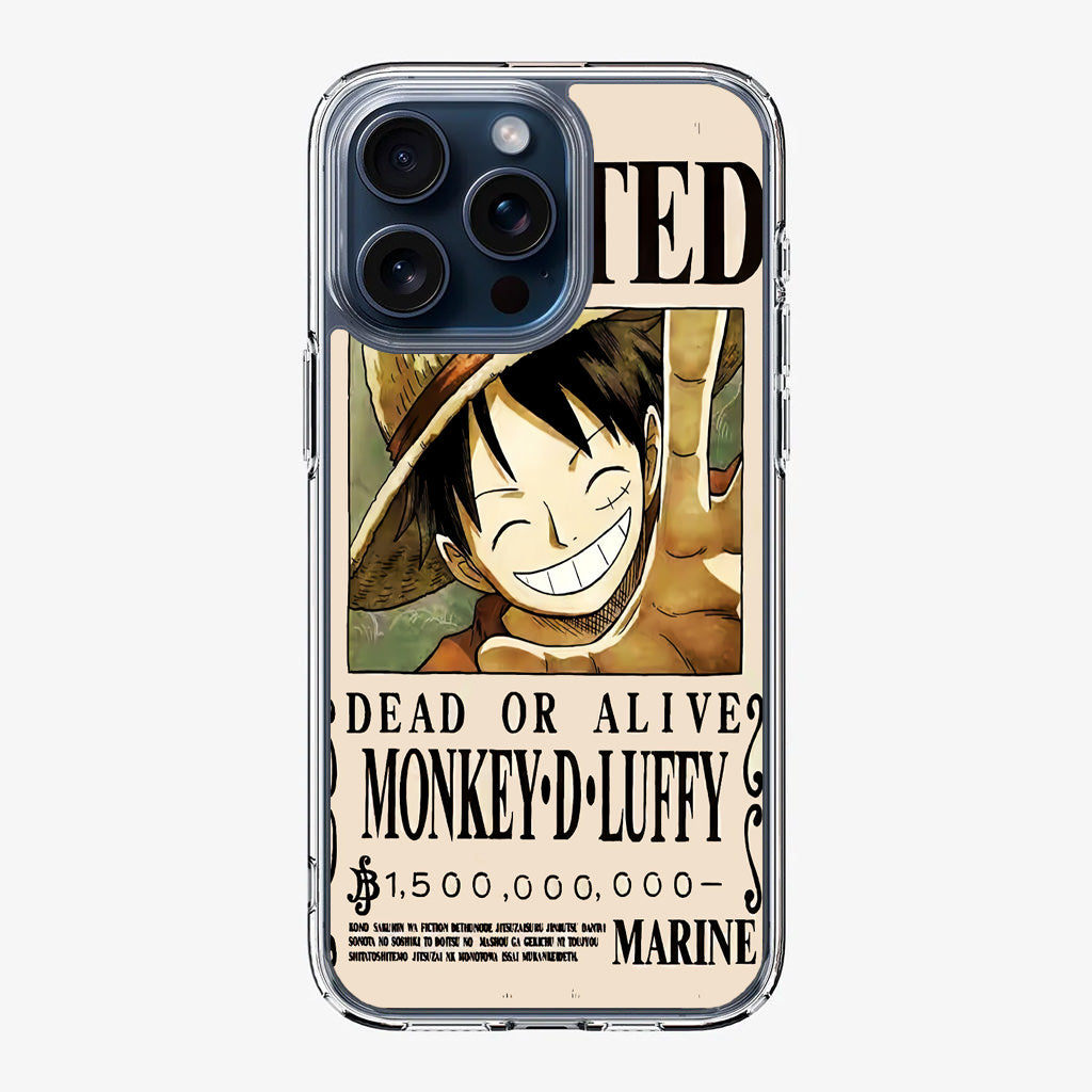 Monkey D Luffy Bounty iPhone 15 Pro / 15 Pro Max Case