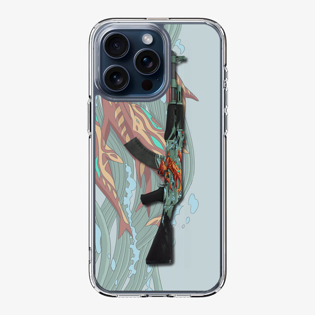 AK-47 Aquamarine Revenge iPhone 15 Pro / 15 Pro Max Case