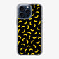 Bananas Fruit Pattern Black iPhone 15 Pro / 15 Pro Max Case