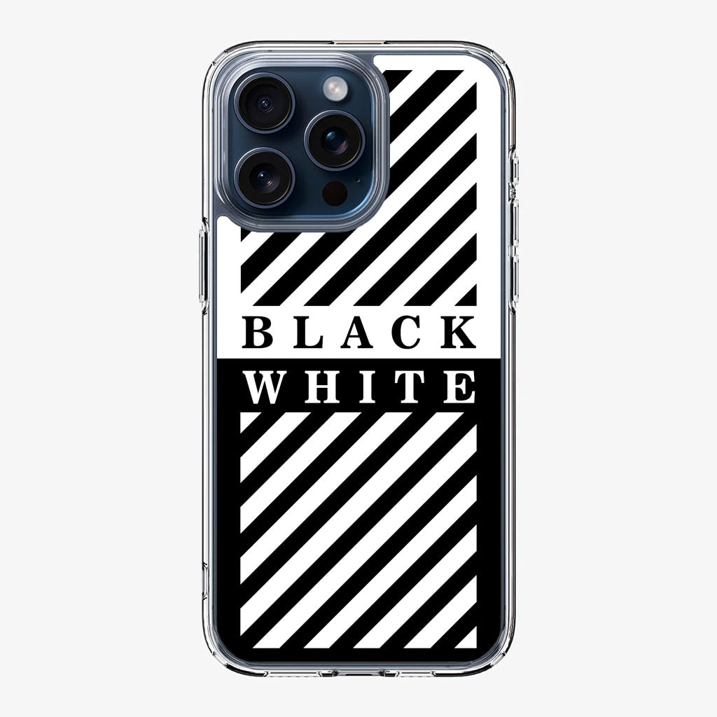 Black White Stripes iPhone 15 Pro / 15 Pro Max Case