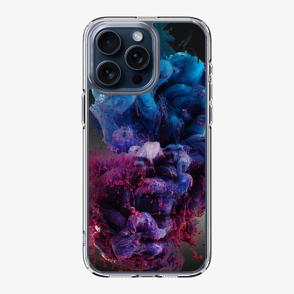 Colorful Dust Art on Black iPhone 15 Pro / 15 Pro Max Case