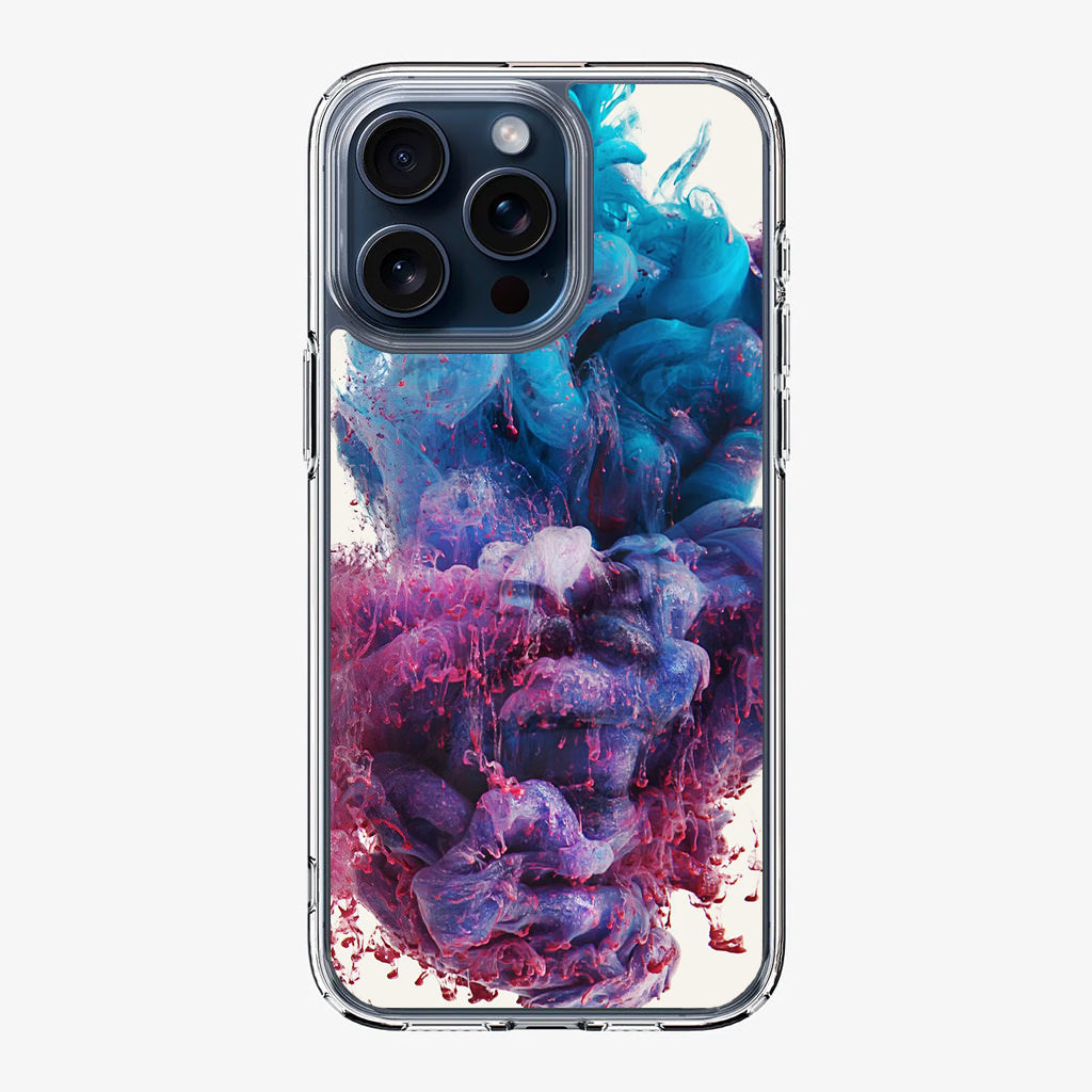 Colorful Dust Art on White iPhone 15 Pro / 15 Pro Max Case