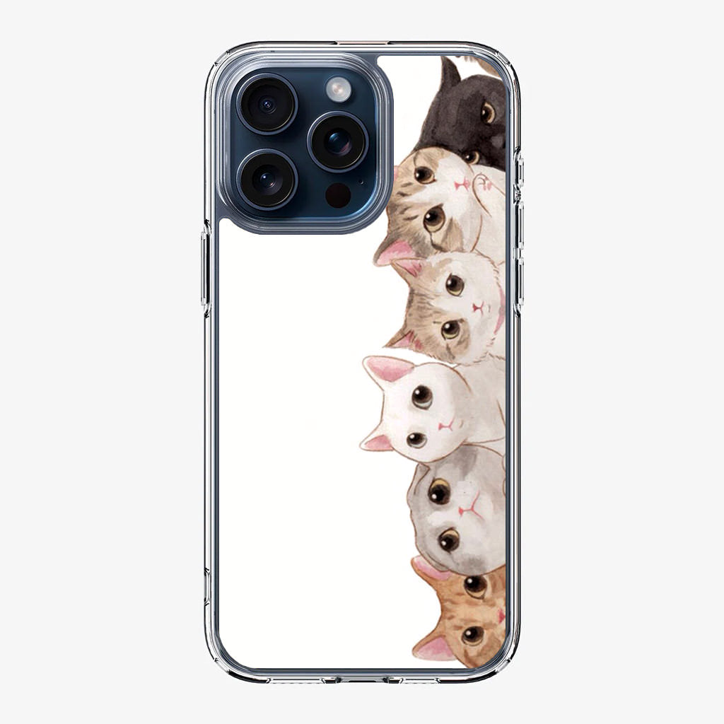 Cute Cats Vertical iPhone 15 Pro / 15 Pro Max Case