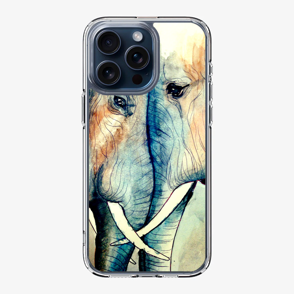 Elephants Sadness iPhone 15 Pro / 15 Pro Max Case