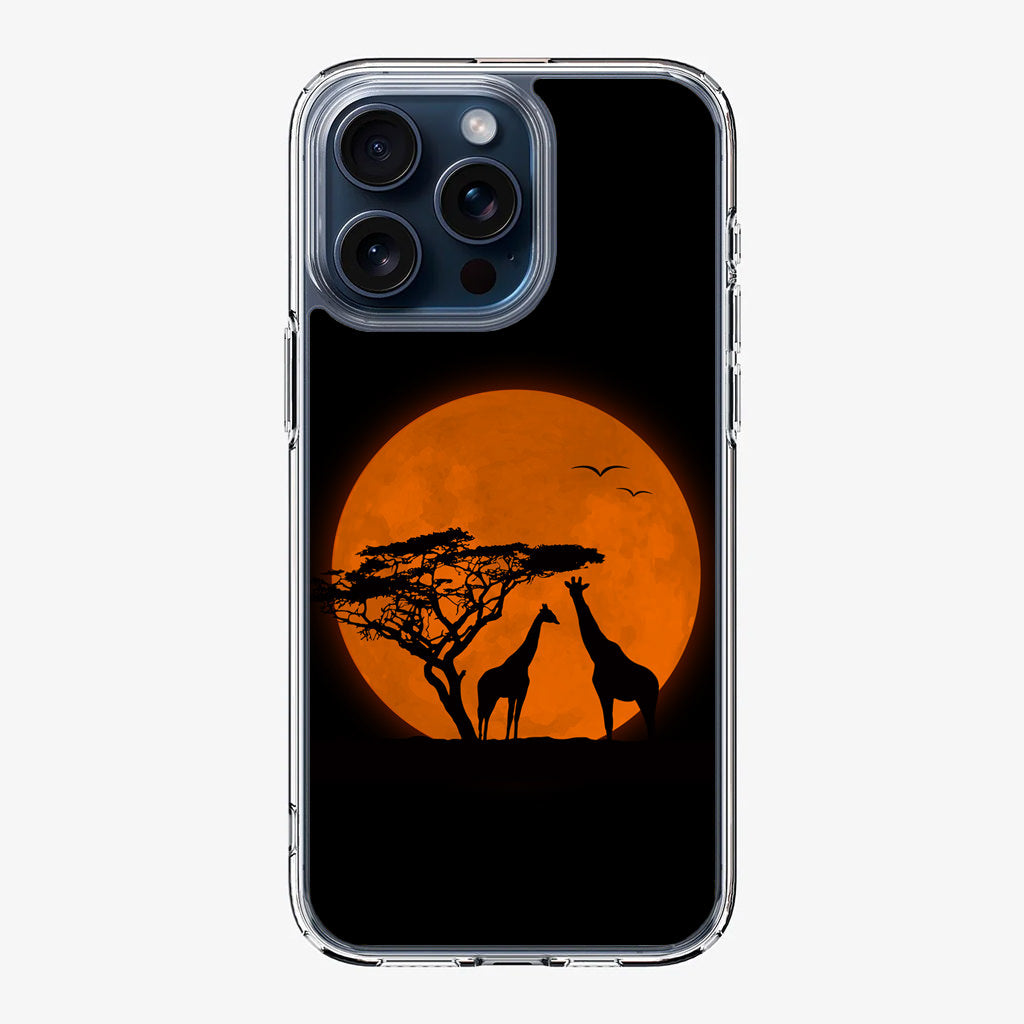 Giraffes Silhouette iPhone 15 Pro / 15 Pro Max Case