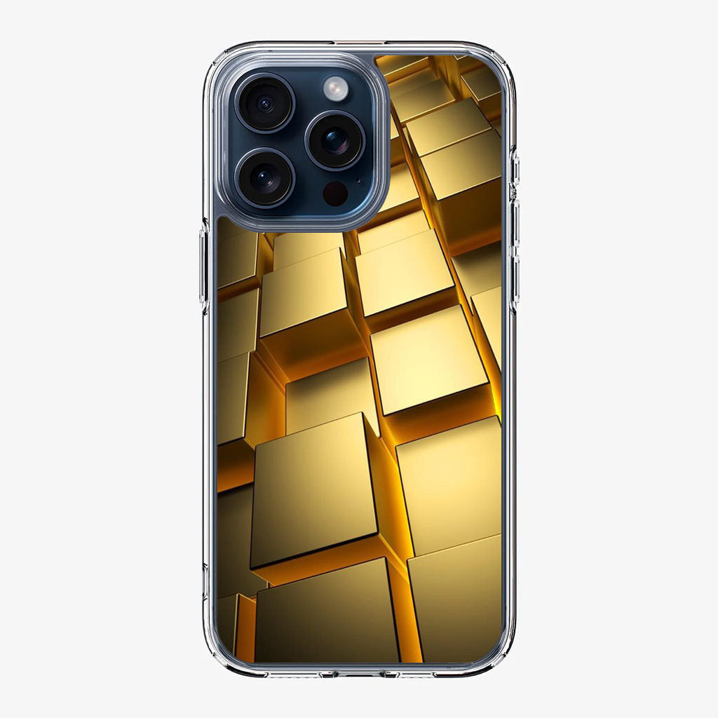 Golden Cubes iPhone 15 Pro / 15 Pro Max Case