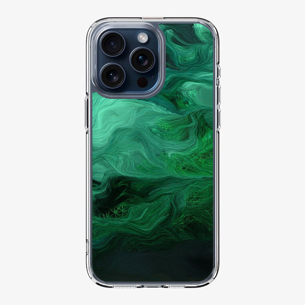 Green Abstract Art iPhone 15 Pro / 15 Pro Max Case