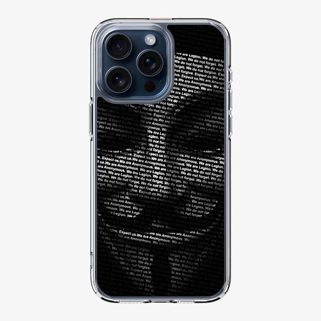 Guy Fawkes Mask Anonymous iPhone 15 Pro / 15 Pro Max Case