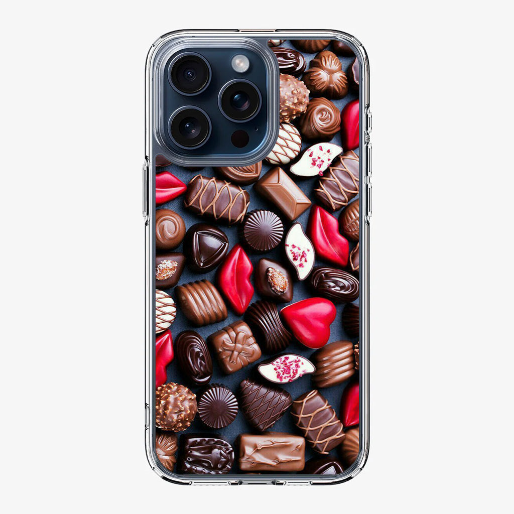 I Love Choco Pattern iPhone 15 Pro / 15 Pro Max Case