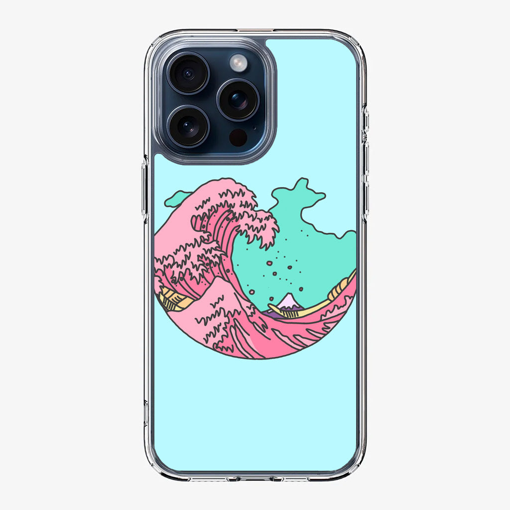 Japanese Pastel Wave iPhone 15 Pro / 15 Pro Max Case