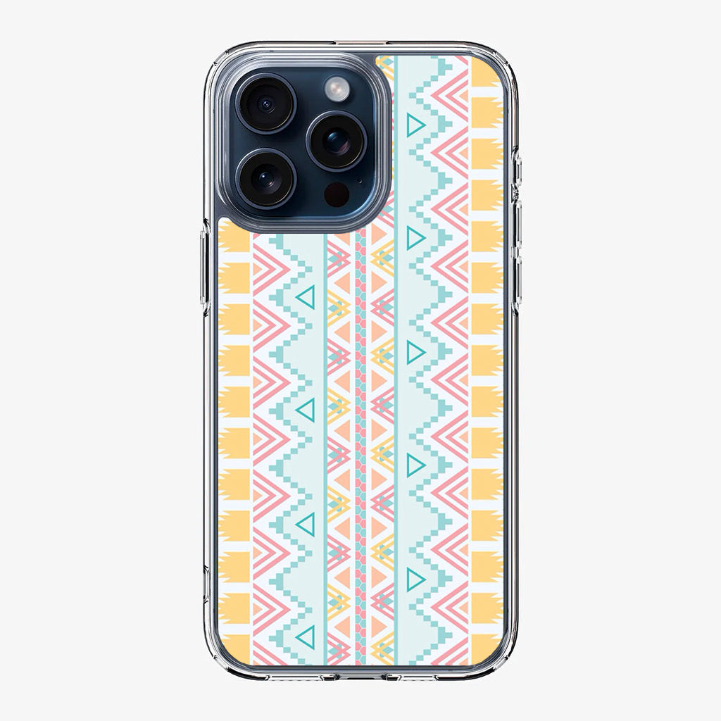 Peach Aztec Pattern iPhone 15 Pro / 15 Pro Max Case