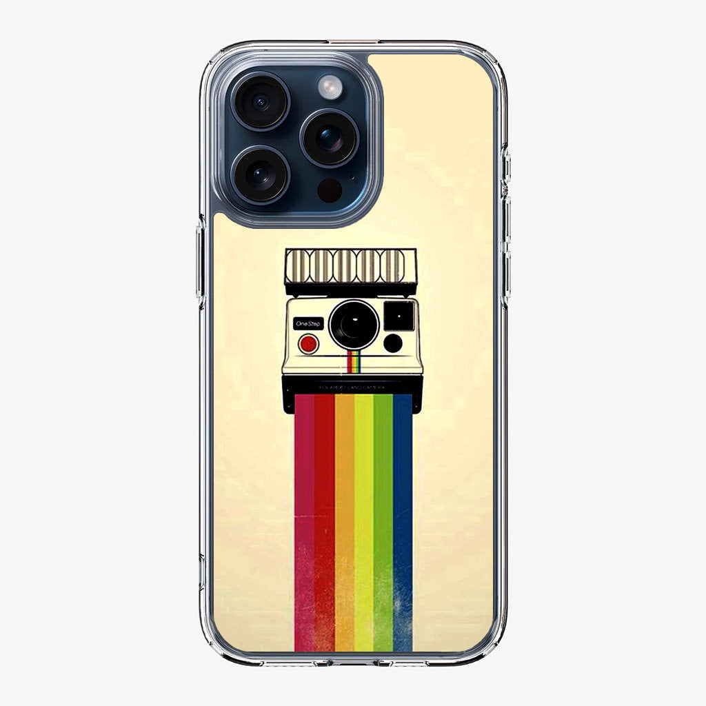 Polaroid Camera Colorful Rainbow iPhone 15 Pro / 15 Pro Max Case