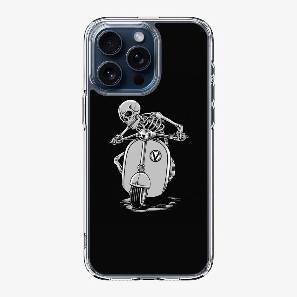 Skeleton Rides Scooter iPhone 15 Pro / 15 Pro Max Case