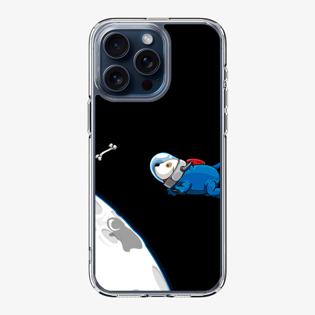 Space Dog Chasing A Bone iPhone 15 Pro / 15 Pro Max Case