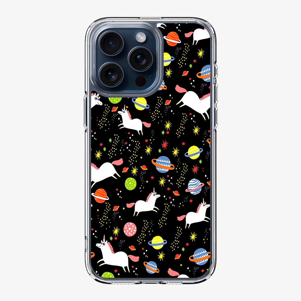 Space Unicorn Pattern iPhone 15 Pro / 15 Pro Max Case