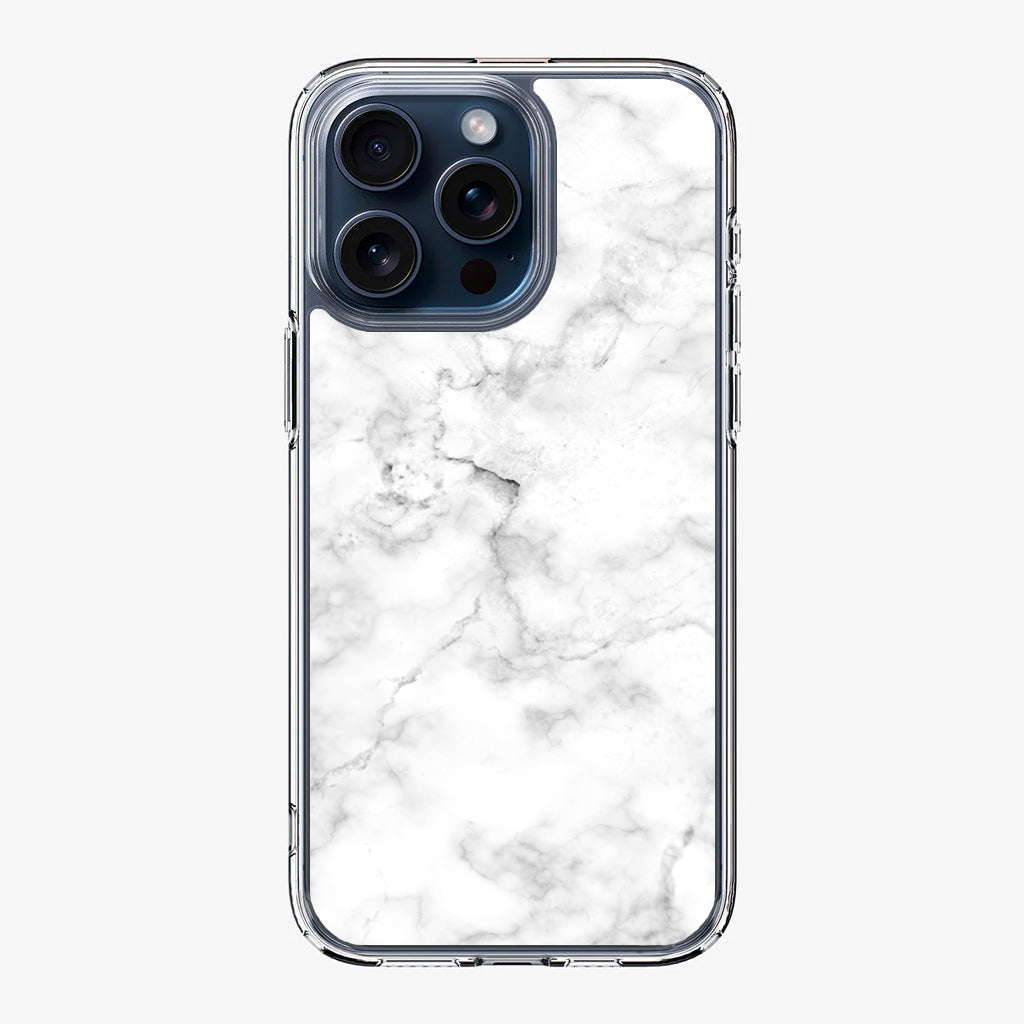 White Marble iPhone 15 Pro / 15 Pro Max Case