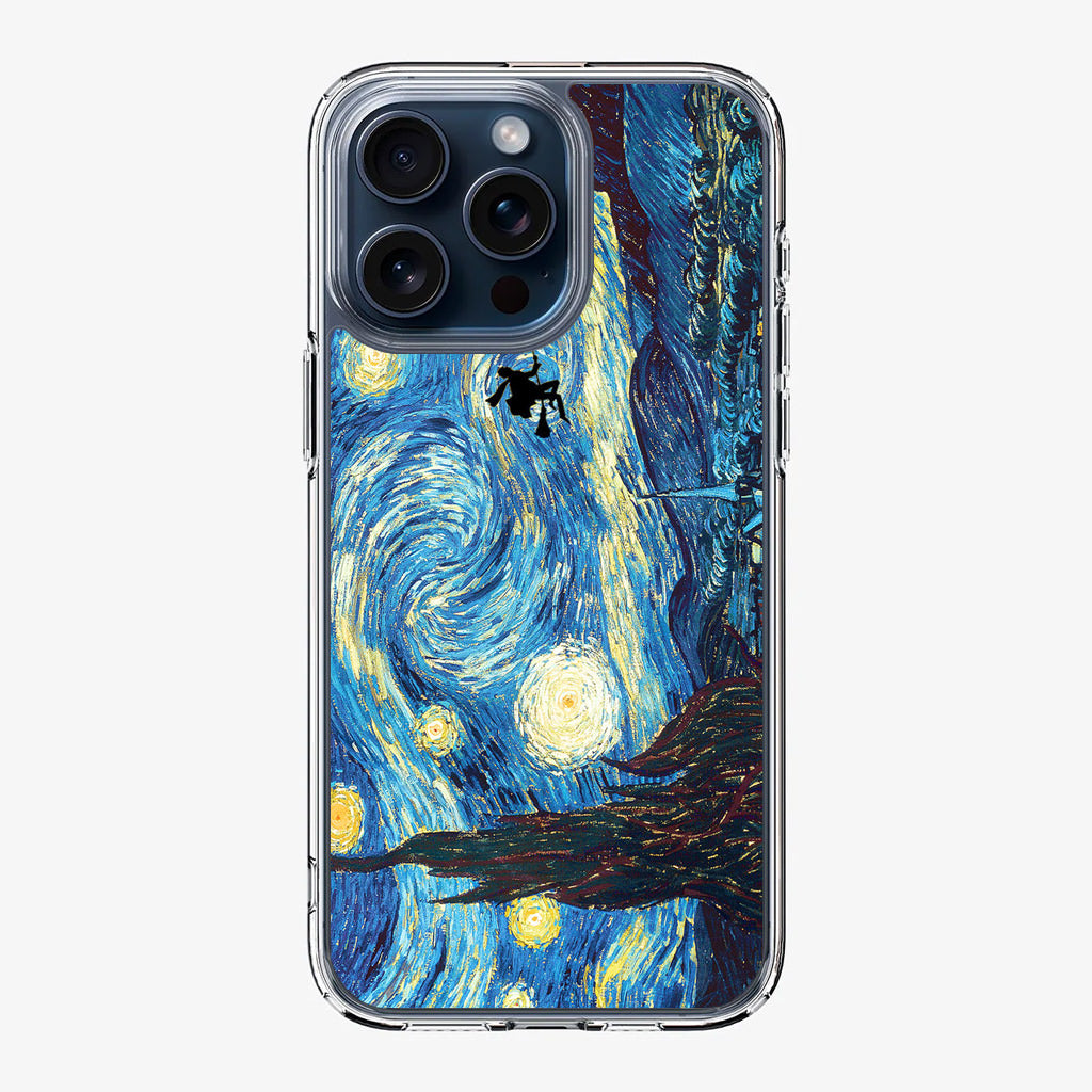 Witch on The Starry Night Sky iPhone 15 Pro / 15 Pro Max Case