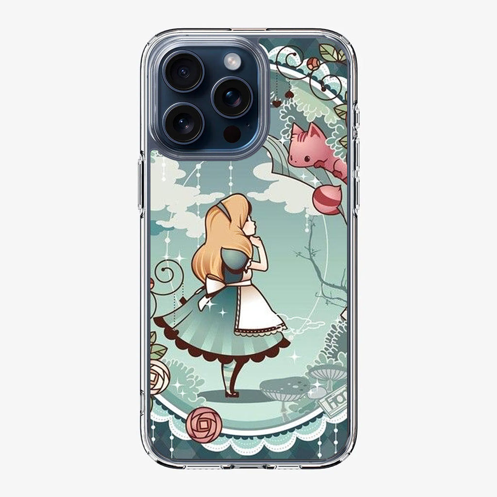 Alice And Cheshire Cat Poster iPhone 15 Pro / 15 Pro Max Case