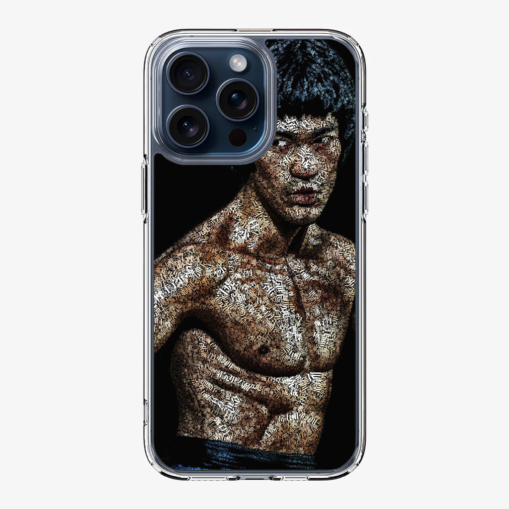 Bruce Lee Typograph iPhone 15 Pro / 15 Pro Max Case