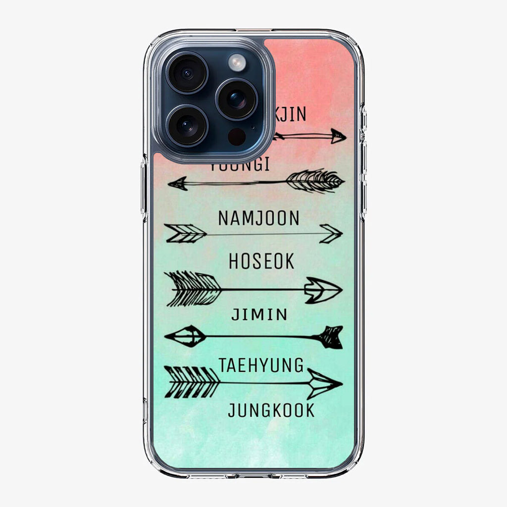 BTS Members Name iPhone 15 Pro / 15 Pro Max Case