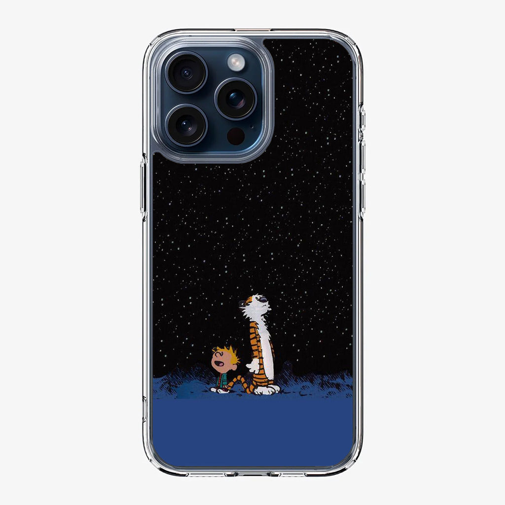 Calvin and Hobbes Space iPhone 15 Pro / 15 Pro Max Case