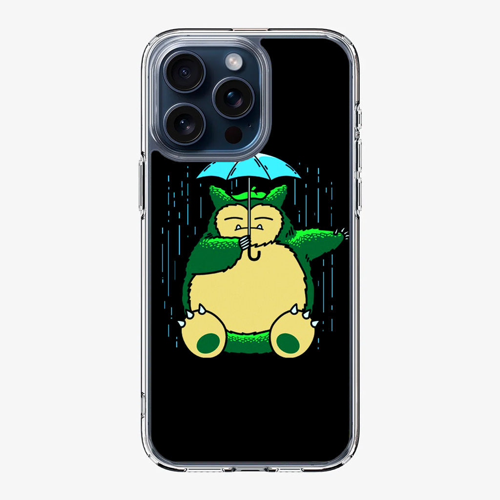 Cute Snorlax Umbrella iPhone 15 Pro / 15 Pro Max Case