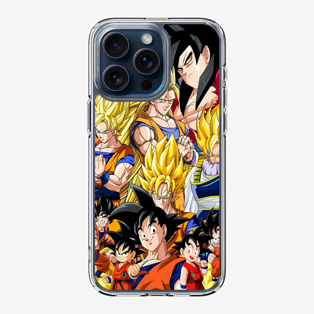 Dragon Ball Z Son Goku Transformation iPhone 15 Pro / 15 Pro Max Case