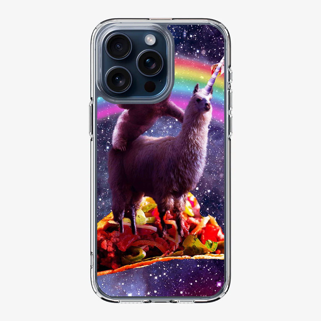 LLama And Sloth On Space iPhone 15 Pro / 15 Pro Max Case