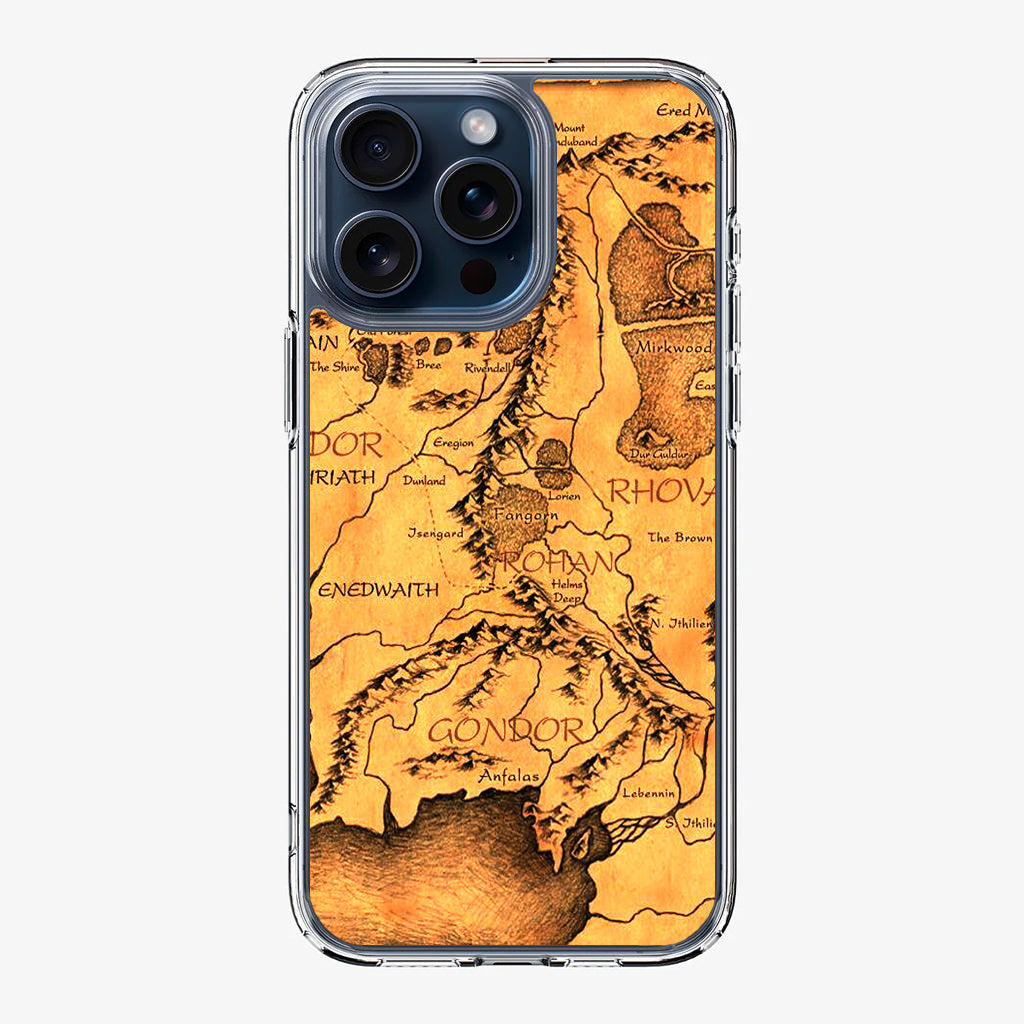 Middle Earth Map Hobbit iPhone 15 Pro / 15 Pro Max Case