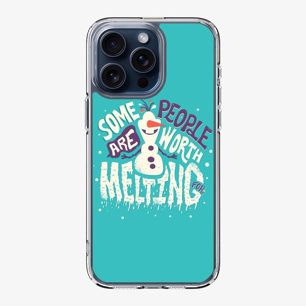 Olaf Frozen Is Melting iPhone 15 Pro / 15 Pro Max Case