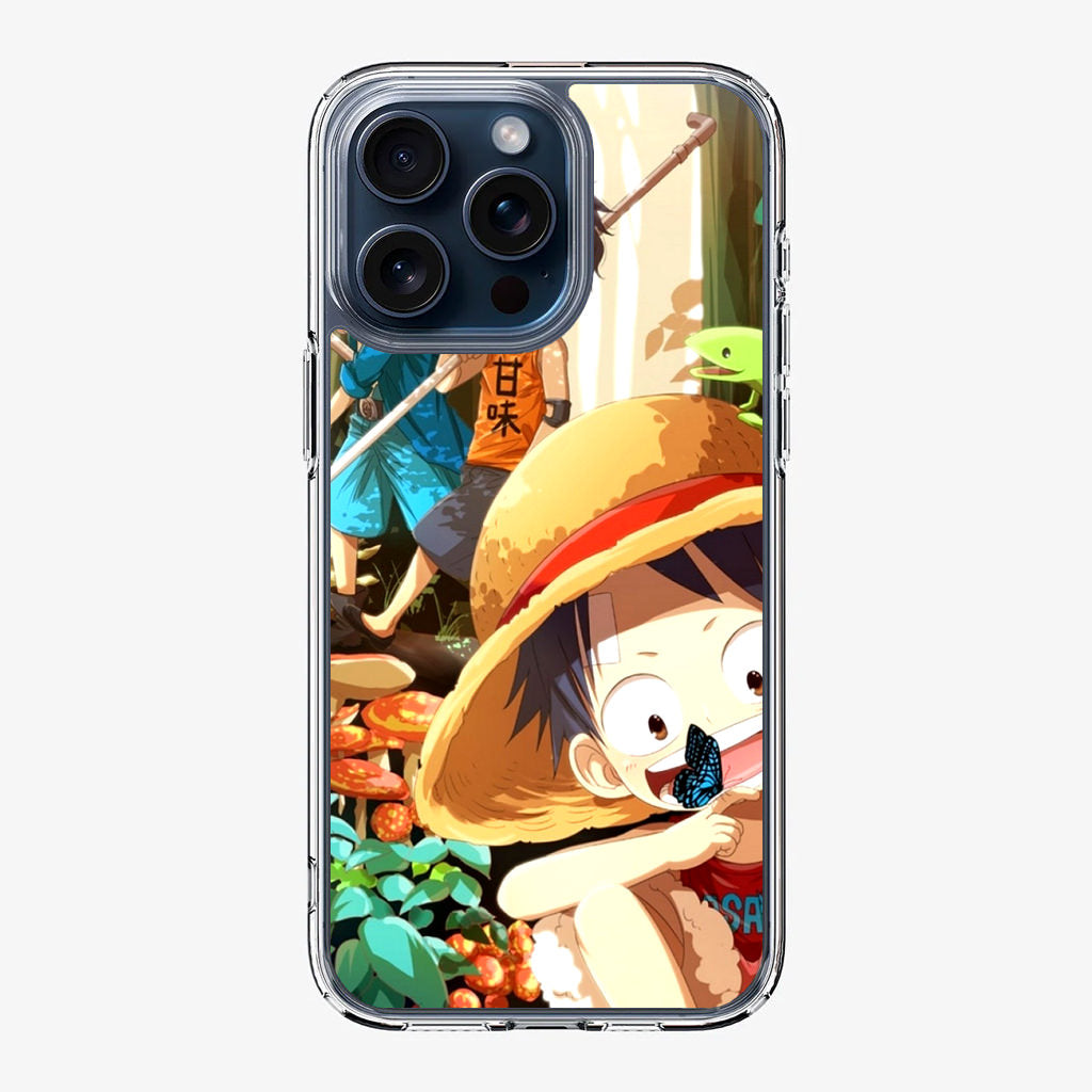 One Piece Little Sabo Ace Luffy Cute iPhone 15 Pro / 15 Pro Max Case