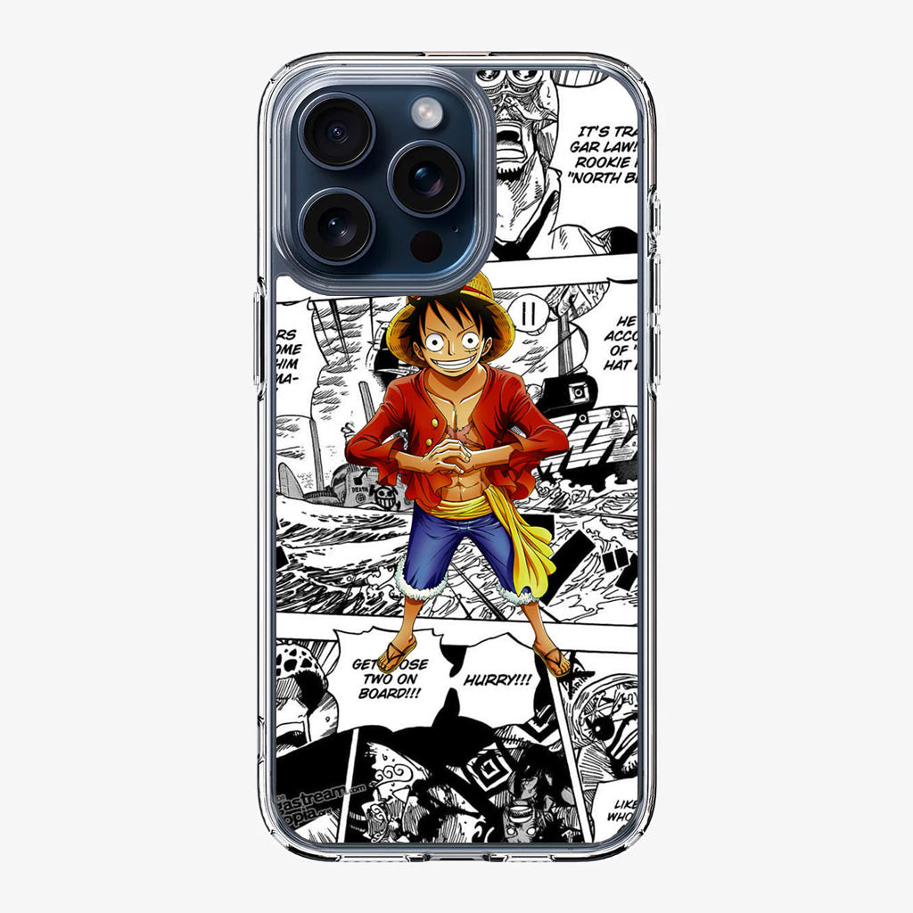 One Piece Luffy Comics iPhone 15 Pro / 15 Pro Max Case