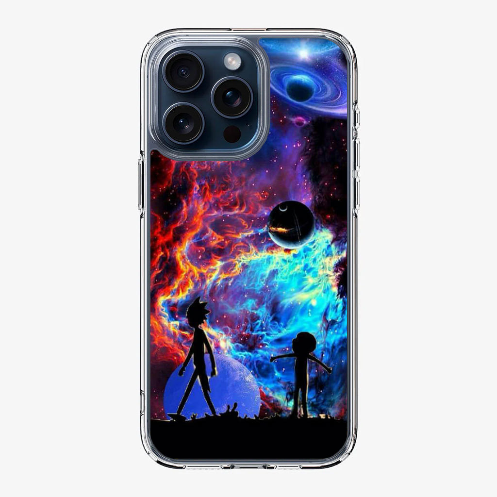 Rick And Morty Flat Galaxy iPhone 15 Pro / 15 Pro Max Case