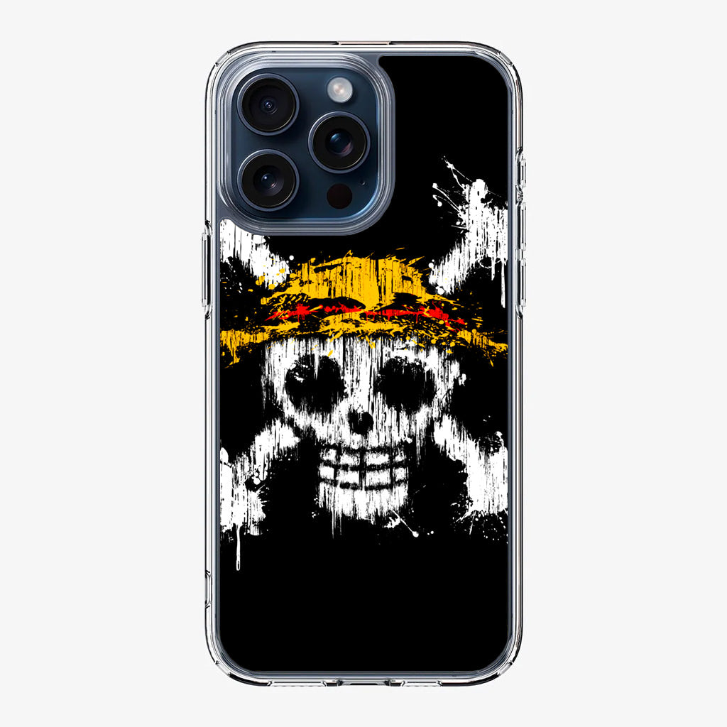 Straw Hat Pirate Logo Paint iPhone 15 Pro / 15 Pro Max Case