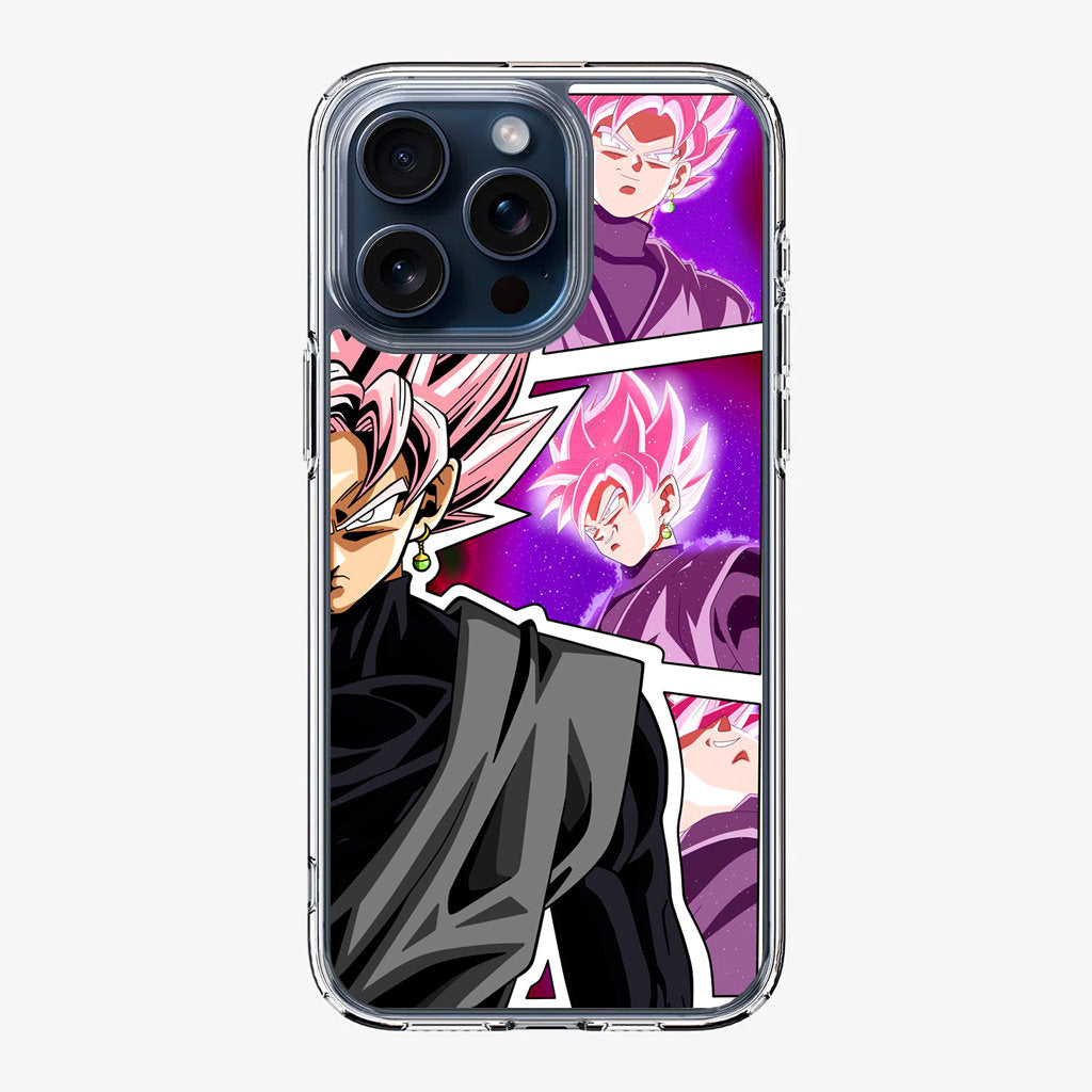 Super Goku Black Rose Collage iPhone 15 Pro / 15 Pro Max Case