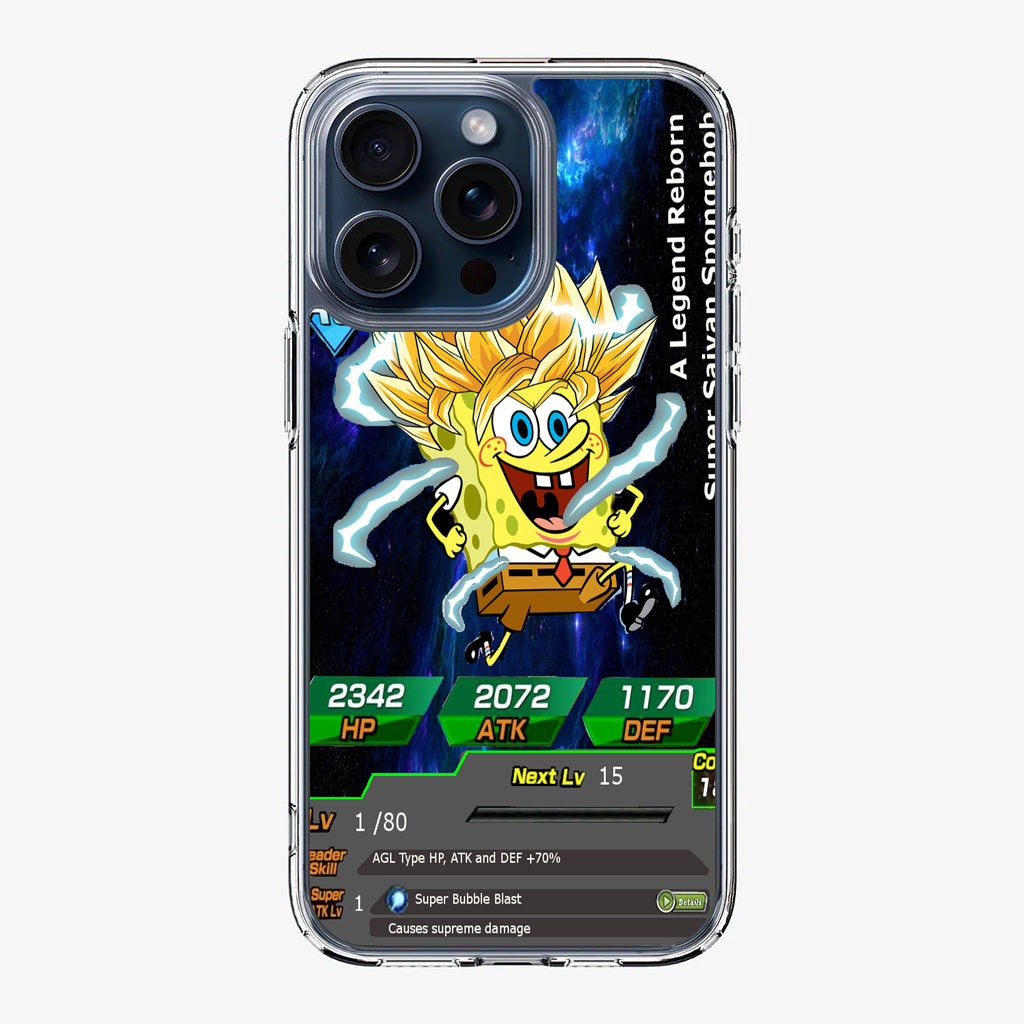 Super Saiyan Spongebob Card iPhone 15 Pro / 15 Pro Max Case