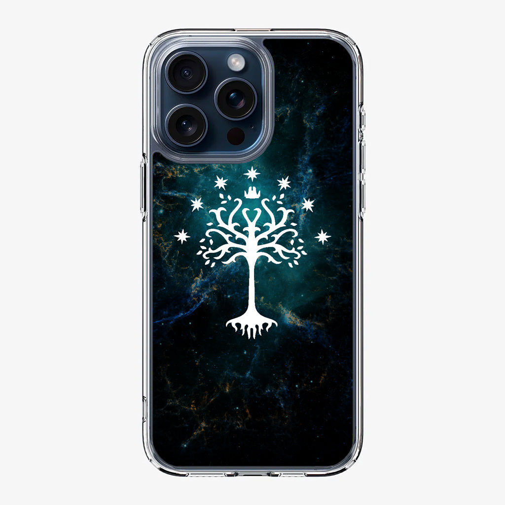 White Tree Of Gondor In Space Nebula iPhone 15 Pro / 15 Pro Max Case