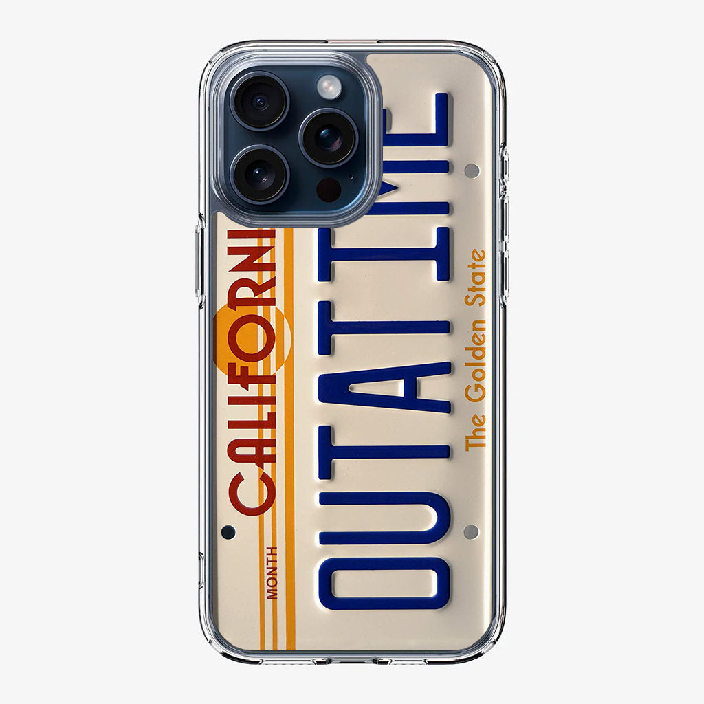 Back to the Future License Plate Outatime iPhone 15 Pro / 15 Pro Max Case