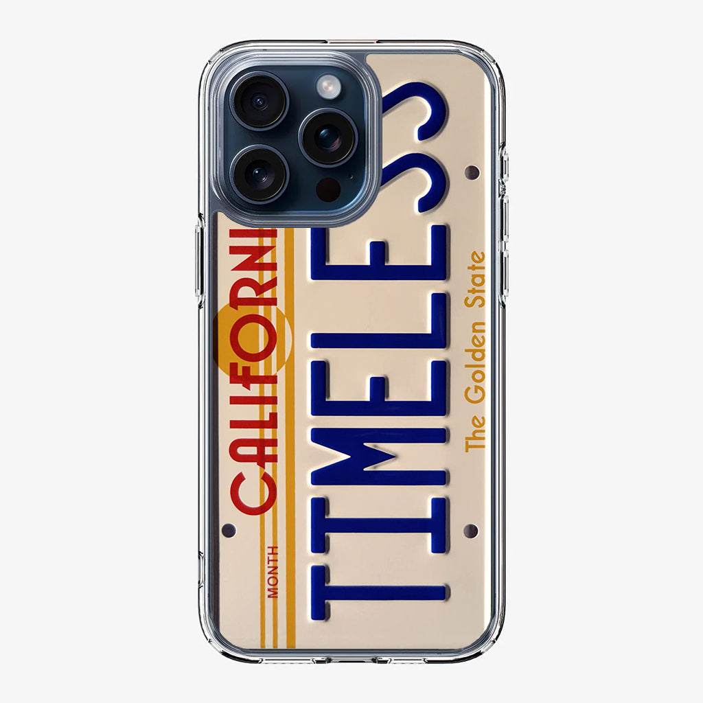 Back to the Future License Plate Timeless iPhone 15 Pro / 15 Pro Max Case