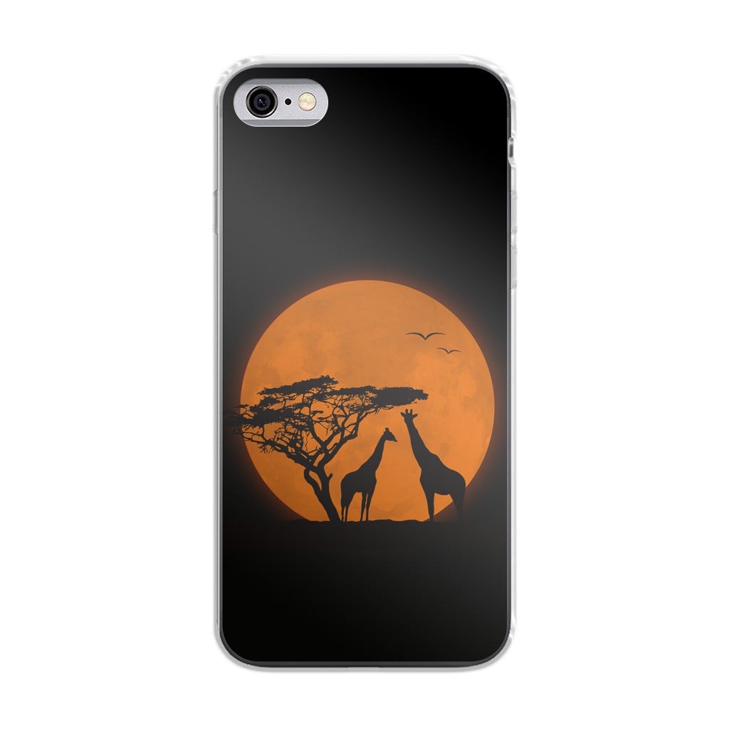Giraffes Silhouette iPhone 6/6S Case