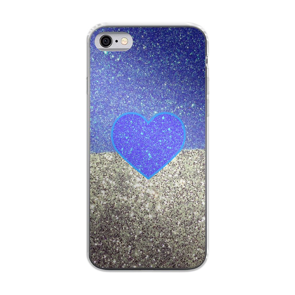 Love Glitter Blue and Grey iPhone 6 / 6s Plus Case