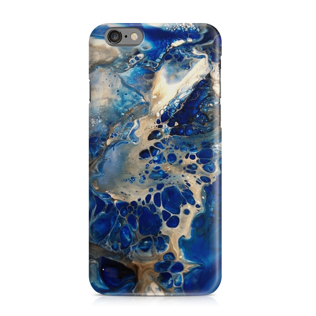Abstract Golden Blue Paint Art iPhone 6/6S Case