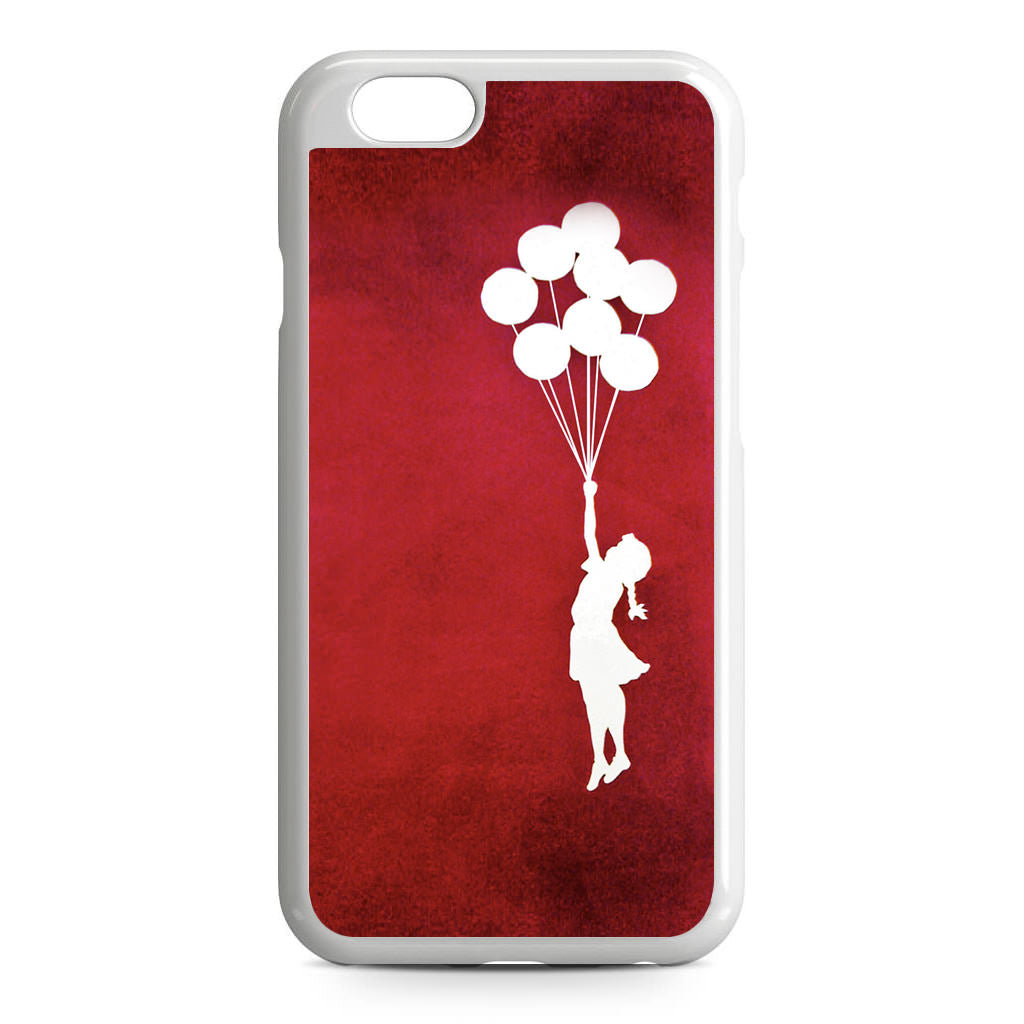 Banksy Girl With Balloons Red iPhone 6/6S Case