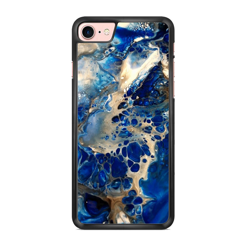 Abstract Golden Blue Paint Art iPhone 8 Case