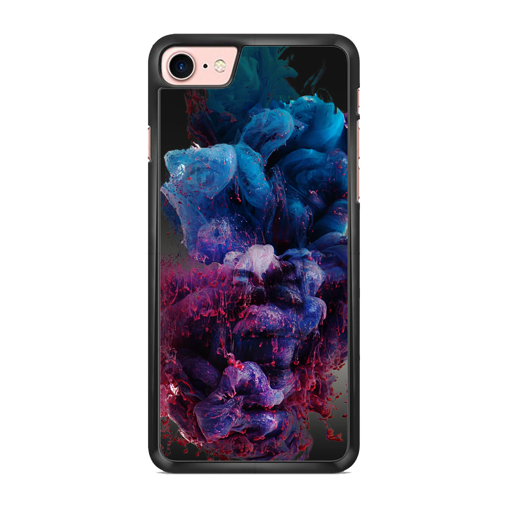 Colorful Dust Art on Black iPhone 7 Case