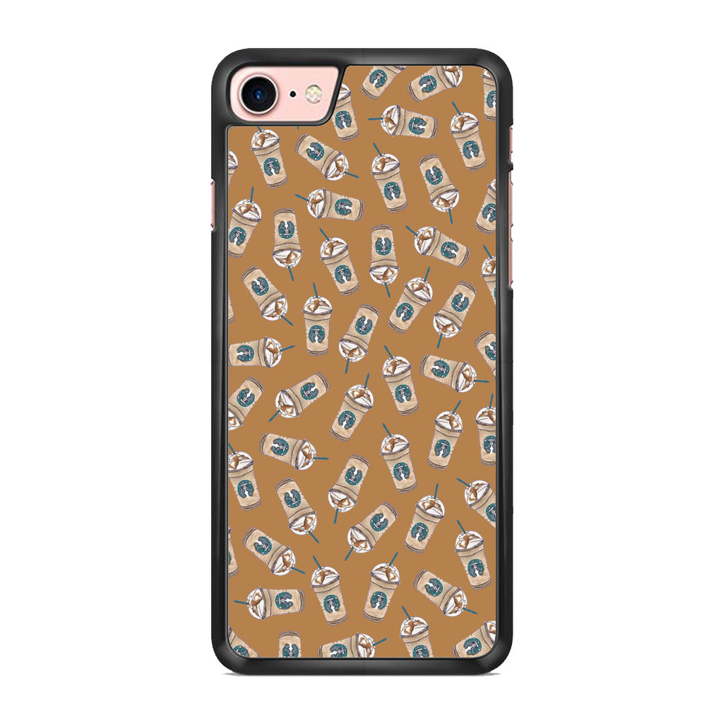 Iced Cappuccinos Lover Pattern iPhone 8 Case